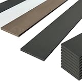 igarden アイガーデン人工木材 無垢材 板材 幅120ｍｍ厚み11ｍｍ長さ1800ｍｍ アイウッド人工木製 ボーダーフェンス ウッドデッキ幕板 10076 (10, ブラック)