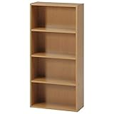 文庫本ラック/カラーボックス 【同色2個組 ナチュラル】 幅41.8cm×奥行18.5cm×高さ89cm