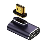 CY アダプター 90 度左角度垂直磁気 8K タイプ A HDMI 2.1 オス - メス ストレート ビデオ アダプター ノートパソコン HDTV 用