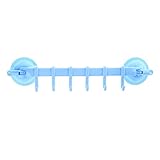 bestomz服の壁フックタオルへちまバスローブバスルームキッチン壁タオルフックハンガーネイルFree (ブルー)