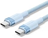 VENTION USB-C ケーブル 240W 5A PD対応 急速充電 USB2.0 Type-C to Type-C オスオス 480Mbps (ブルー, 1m)
