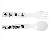 Baby Cie French Melamine Fork and Spoon Set - Pirate by Baby Cie [並行輸入品]