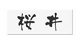 丸三タカギ 彫り込み済表札 アクリル APG2-W-1-3-桜井 【完成品】
