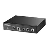 5ポート10ギガビット非管理型スイッチ、5x10G RJ45イーサネット、1G/2.5G/5G/10G対応、160Gbps帯域幅、金属製デスクトップBinardatネットワークスイッチ、ゲーミング、NAS、小規模ビジネス向け、プラグアンドプレイ