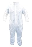 SAS Safety 6863 – 01フード付きポリプロピレン使い捨てCoveralls、Large、ホワイト、25-pack