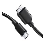 USB C to Micro B 3.0 ケーブル 5Gbps高速データ転送 外付けhddケーブル マイクロB変換ケーブル 外付けHDD/SSD ハードドライブ/Galaxy S5 Note 3/MacBook Pro/カメラなどに対応 B変換ケーブル (0.5M)
