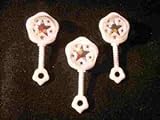 24 Small Plastic Rattles with Beads Inside For Noise - White by Party Favors Plus