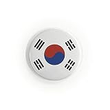 TOSPA 缶バッジ 大韓民国 韓国 国旗柄 直径約4.5cm スチール製 トスパオリジナル世界の国旗缶バッジ