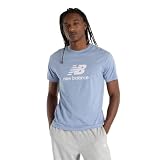 [ニューバランス] Stacked Logo ショートスリーブTシャツ 半袖Tシャツ 綿100% コットンメンズ (MT41502) DUS(ダスクシャワー)S