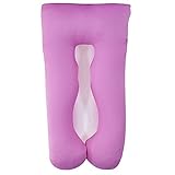 Nunubee ピンク U型妊婦枕 妊婦抱き枕　授乳クッション U型ビッグサイズ 多機能 ハグピロー 寝心地サポート枕 横寝 昼寝 トラベルクッション 母の日 142*82cm
