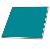 3dRose ct_159850_2 Plain Teal Blue Simple Modern Contemporary Solid one Single Color Turquoise Blue-
