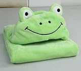 ベビー タオル タオルケット ポンチョ コットン フリース カエル フード