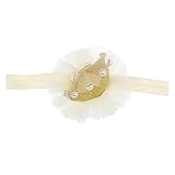 ＧＧＧ　子供の誕生日にキッズ 赤ちゃん　ヘアバンド 　レース　ヘッドバンド ヘアアクセサリー 写真撮影 小道具 髪飾り 出産祝い　色：ベージュ＋黄色い