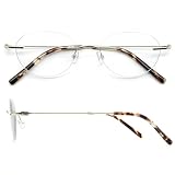 [eyeforyou] 老眼鏡 フチなし 超軽量 ツーポイント リーディンググラス ブルーライトカット I4U-R2001 シャンパンゴールド +1.50