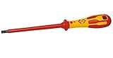 C. K Tools T49144-030 Dextro VDE Insulated Slotted Driver Cabinet Tip 1/8-Inch x 4-Inch Shaft [並行輸入品