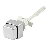 TOOGOO ( R ) 1 / 4インチスレッドプラスチック正方形ヘッドトイレ排水側プッシュボタンフラッシュバルブsilver-white