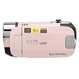 デジタルカメラ HD 1080P 16MP 2.4 インチ回転可能スクリーンビデオカメラ 16X ズームレコーダー補助光 (ローズエイト)