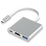 USB Type C HDMI アダプタ 4K Type-C to HDMI 変換アダプター usb hdmi 変換アダプタ Type-C HDMI アダプター 3in1 HDMI 4k USB 3.0高速ポート+タイプC急速PD充電ポートMatebook/iPad Pro/Mac Air/i-Phone 15 シリーズ USB C デバイスに対応