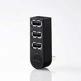 エスコ(ESCO) USB2.0ハブ(ブラック) [3ポート] EA764AD-32B