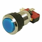 Arcade Game Silver Plated Illuminated Pushbutton (Blue) おもちゃ (並行輸入)