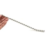 Botocoo ペニス尿道ブジー ステンレススロング尿道プラグ 25.5Ｃｍ長さ 先の歪曲のペニスプラグ SM尿道責め 男性用尿道オナニー ペニス拡張膀胱 刺激棒 拘束具(8mmビーズ)