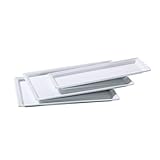 Yanco OK-7121 Osaka-2 Display Plate Rectangular 21 Length 7 Width Melamine White Color Pack of 6 [並行