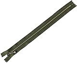 Y.K.K 玉付きファスナーシルバー 35cm col.566 モスグリーン 10本入り 3N35-566