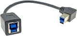 カモン 【(COMON)製】USB3.0L型変換ケーブル(USB Bタイプ：メス←→USB Bタイプ：オスＬ型)/ブラック/0.15m