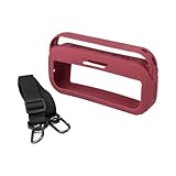 LICHIFIT Bose SoundLink Flex用シリコンケース カバー bluetoothスピーカー 保護カバー ショルダーストラップ付き 持ち運び便利 アクセサリー（レッド）