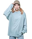 [フィラ] ロンＴ ロンT Tシャツ 長袖 カットソー モックネック 綿100% ワンポイント 筆記体刺繍 ビックシルエット 長袖Tシャツ メンズ レディース オーバーサイズ トップス ブランド カジュアル シンプル WEB限定 別注 ミントグレー