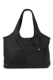 マザーズバッグ レディース トートバッグ 軽量 大容量 無地 ナイロン製 (ブラック)