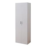 山善(YAMAZEN) 書庫 両開き 鍵付き 5段 CEB-1860D(WH) ホワイト