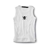 ロックスター ベイビー タンクトップドクロS ブラック/ホワイト コットン626