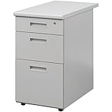 オフィスコム 3段脇机 鍵付き フルオープン ニューグレー OC-SS047-3-GY