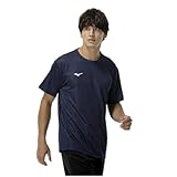 トレーニングウェア 半袖 Tシャツ ナビドライ Uネック 吸汗速乾 インナー 肌着 【Amazon限定モデルあり】 32MAC190 メンズ ドレスネイビー/ホワイト 3XL