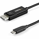 StarTech.com USB-C - DisplayPort 1.4 変換ケーブル/2m/双方向変換対応/8K 60Hz対応/HBR3、HDR、DSC対応/Thunderbolt 3 互換/Type-C - DP 変換ディスプレイアダプタ CDP2DP142MBD