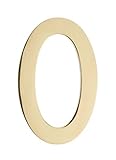 Architectural Mailboxes 3585PB-0 5 in. Brass Floating House Number 0 Polished Brass [並行輸入品]