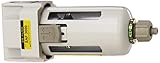 PneumaticPlus SAF3000M-N03B-MEP Compressed Air Particulate Filter, 3/8" Pipe Size, NPT-Manual Drain,