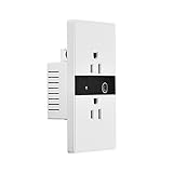 Fosa 10A 100-240VスマートWiFiインウォールソケット デュアルプラグスイッチ ワイヤレスコントロールアウトレット