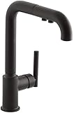 KOHLER K-7505-BL Purist Primary Pullout Kitchen Faucet, Matte Black [並行輸入品]