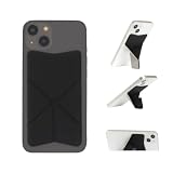 FLAPPAR スマホスタンド 薄い 軽い コンパクト1.8mm 縦横スタンド ハンドグリップ マグネット iphone対応(スモーキーブラック)