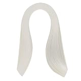 折り紙ペーパー ハンドクラフト クイリングペーパー 紙素材 600ストライプ 長さ390mm 3mm幅ピュアカラー デコレーション(アイボリ