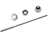 10 " extra-long Hand Swageスタッド端子パッケージfor 1 / 8 "ケーブル手すりステンレススチールt316 Marine Grade Hand Swage