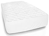 Equinox Baby Crib Mattress Protector - 28 x 52 - Waterproof Fitted Crib Mattress Pad Cover White [並行
