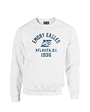 NCAA Emory Eaglesマスコットブロックアーチクルーネックスウェットシャツ、XXL、ホワイト