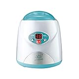 ホットミルク サーモスタットヒーター 暖かい牛乳滅菌器 哺乳瓶ウォーマー 多機能スマート温かいミルク 哺乳瓶と滅菌器 (Color : Blue, Size : 13.5 * 17cm)