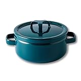 タクミジャパン(TakumiJAPAN) 両手鍋 20cm 鉄緑 ホーロー IH対応 ガス対応 食洗機対応 3L 揚げ物 煮物 蒸し料理 汚れにくい 緑 琺瑯 TKM-20W.G