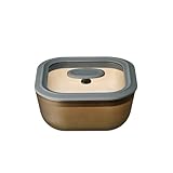エバークック 電子レンジ調理器具 耐熱ガラス 炊飯 お米 ガラス厚み5mm 920ml スクエア型 Ｍサイズ アンバー ドウシシャ