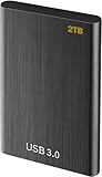 外付けHDD 2TB/4TB/6TB/8TB容量 USB3.0高速転送 2.5インチ超薄型外付けHDDポータブルハードディスク (2TB)