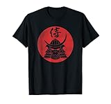侍の戦士の兜日本の漢字-黒 Tシャツ